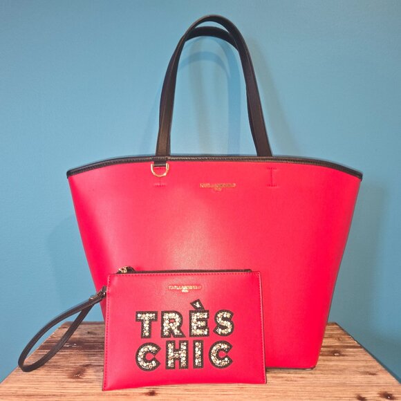 Karl Lagerfeld - Tote - Red/Black - Picture 1 of 8
